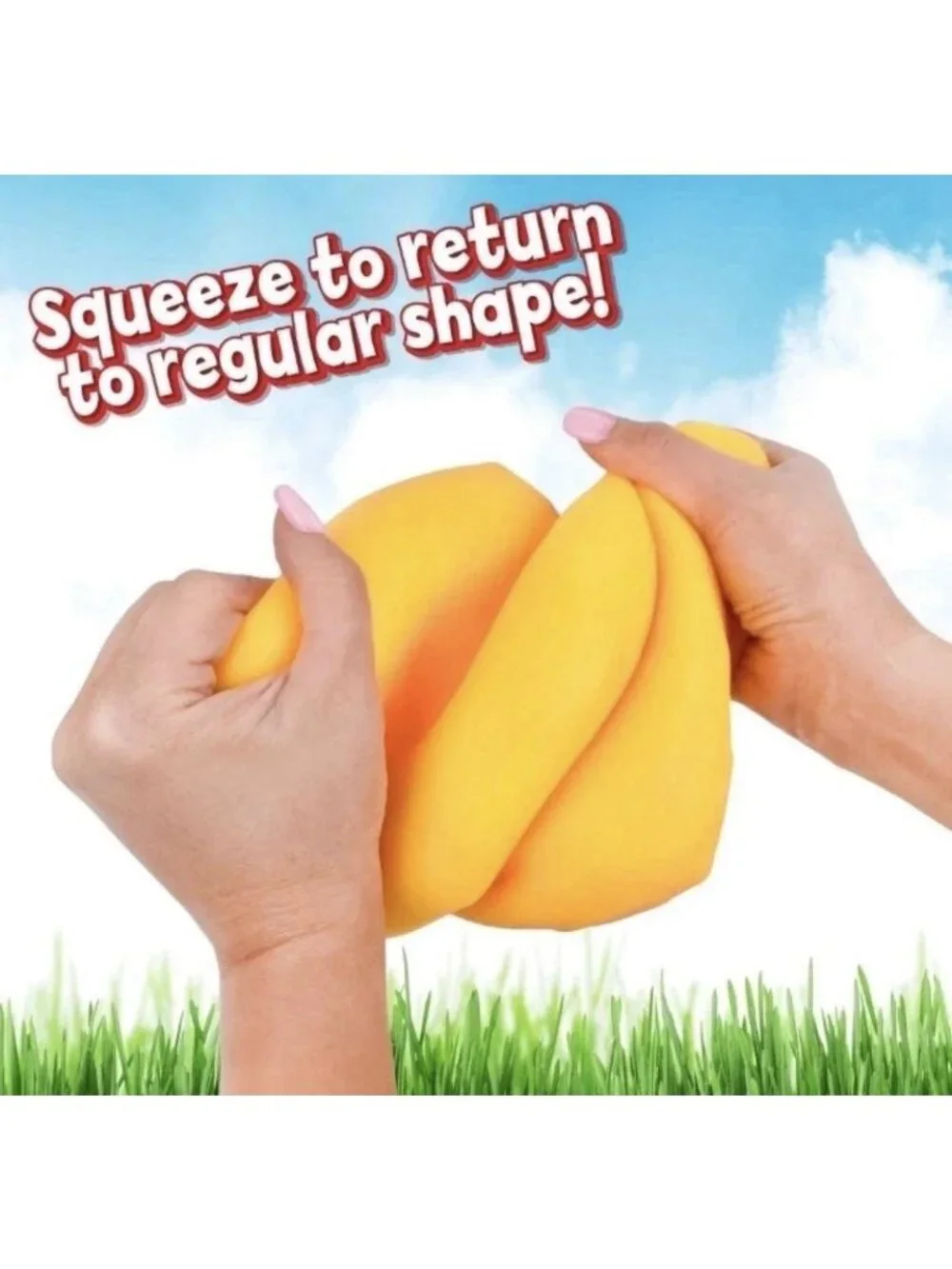 Sunny Days Jumbo Squeezy Cheese Yellow Squishy Toy Stress Relief Sensory Fun NEW